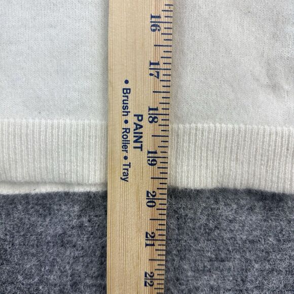 Vintage 90s Urban Outfitter Mohair Sweater Women Medium Cream Cardigan Coquette - Picture 13 of 14